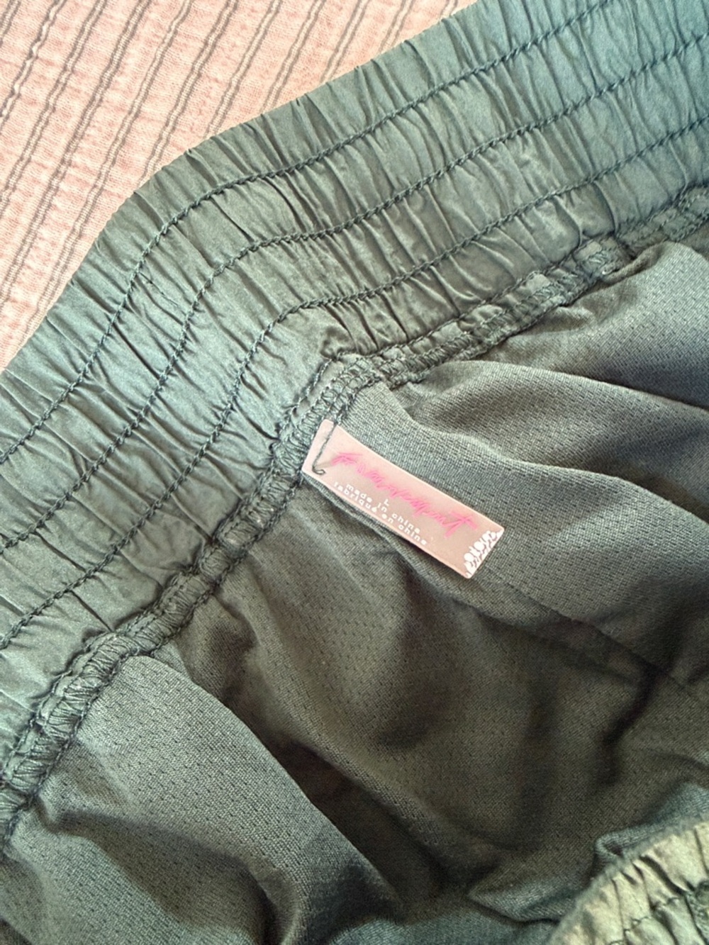 FP Movement Green Track Pants with Lime Piping - Picture 5 of 5